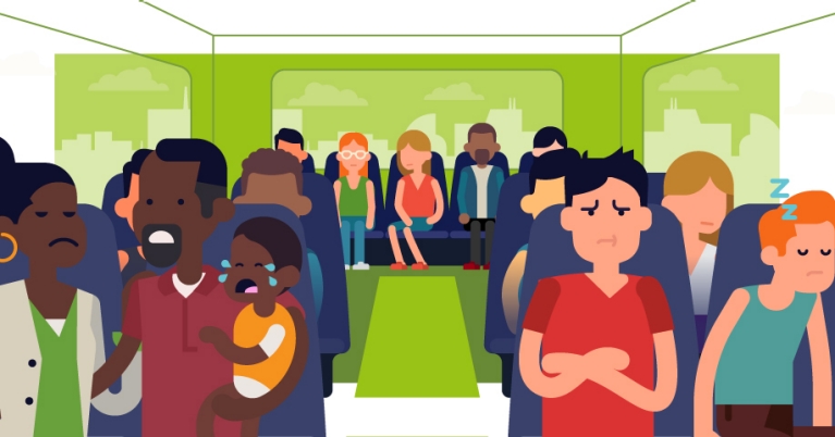Crowded bus